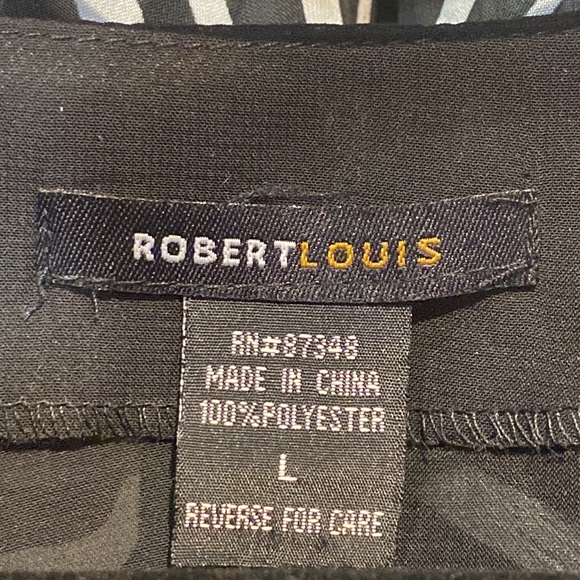 Black and White Pattern Blouse - LARGE - Picture 6 of 6